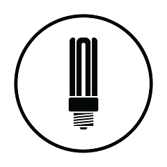 Image showing Energy saving light bulb icon