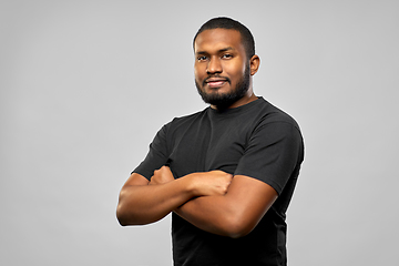 Image showing african american man with crossed arms