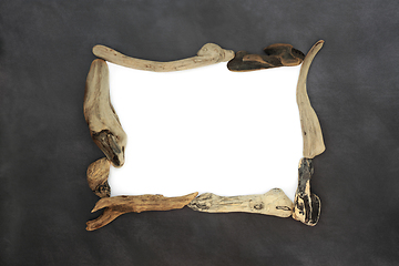 Image showing Abstract Driftwood Rectangular Frame 