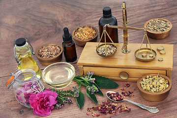 Image showing Naturopathic Healing Herbs and Flowers for Skincare