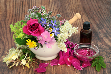 Image showing Aromatherapy Essential Oil Preparation 