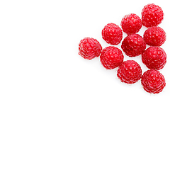 Image showing raspberry berries isolated on white