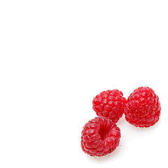 Image showing raspberry berries isolated on white