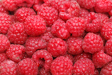 Image showing raspberry berries isolated on white