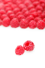 Image showing raspberry berries isolated on white