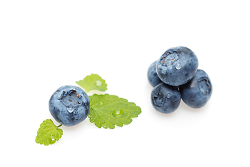 Image showing blueberry berries isolated on white background