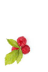 Image showing raspberry berries isolated on white