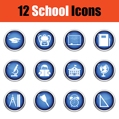 Image showing School icon set. 