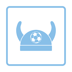 Image showing Football fans horned hat icon