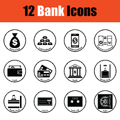 Image showing Set of bank icons