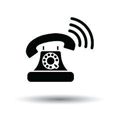 Image showing Old telephone icon