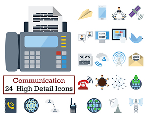 Image showing Set of 24 Communication Icons