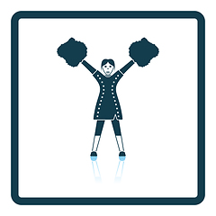 Image showing American football cheerleader girl icon