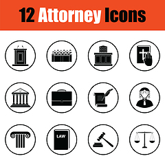 Image showing Set of attorney icons