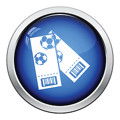 Image showing Two football tickets icon