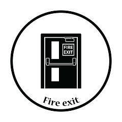 Image showing Fire exit door icon