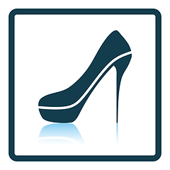 Image showing Sexy high heel shoe icon