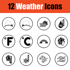 Image showing Set of weather icons