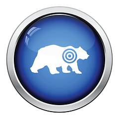 Image showing Bear silhouette with target  icon