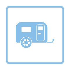 Image showing Camping family caravan car  icon