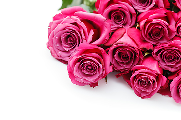 Image showing pink roses isolated on white