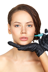 Image showing girl getting beauty injection