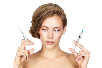 Image showing girl getting beauty injection