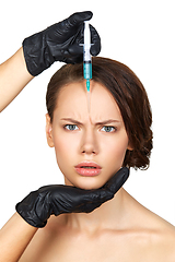 Image showing girl getting beauty injection