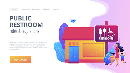 Image showing Public restroomsconcept landing page