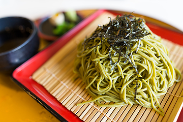 Image showing Green tea soba