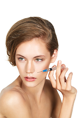 Image showing girl getting beauty injection