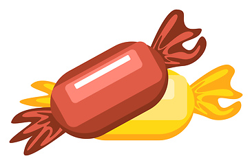 Image showing Two Chocolates vector color illustration.