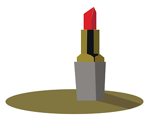 Image showing Clipart of a red lipstick vector or color illustration