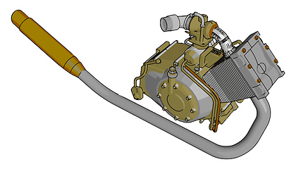 Image showing Pump a device or equipment vector or color illustration