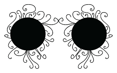 Image showing Eye mask vector or color illustration
