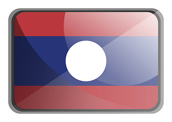 Image showing Vector illustration of Laos flag on white background.