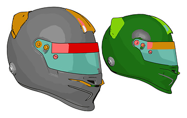 Image showing Use helmet reduce fetal brain injury vector or color illustratio