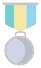 Image showing A silver cartoon medal/Campaign Medal/War medal vector or color 