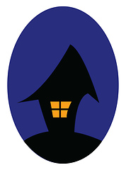 Image showing Scary house during halloween night vector or color illustration