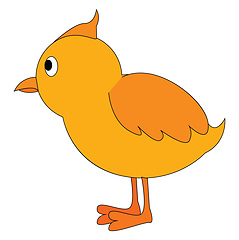 Image showing Clipart of a small yellow chick vector or color illustration