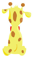 Image showing A baby giraffe vector or color illustration