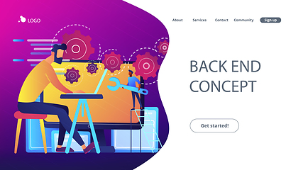 Image showing Back end development it concept vector illustration