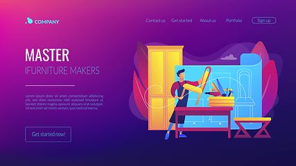 Image showing Custom furniture concept landing page