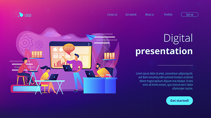 Image showing Digital presentation concept landing page.