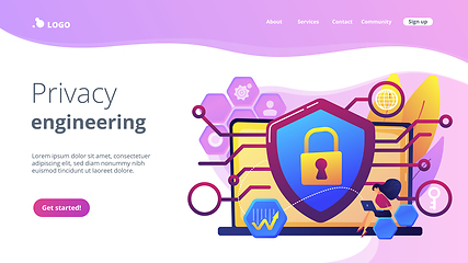 Image showing Privacy engineering concept landing page.