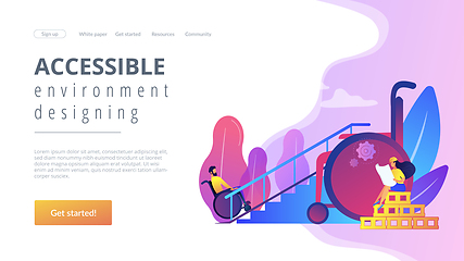 Image showing Accessible environment designing concept landing page