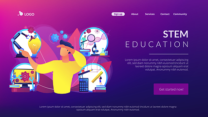 Image showing STEM education concept landing page