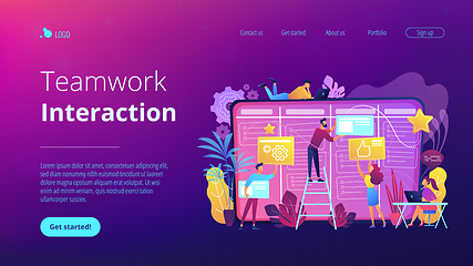 Image showing Kanban board concept landing page.