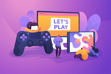 Image showing Cross-platform play vector illustration.