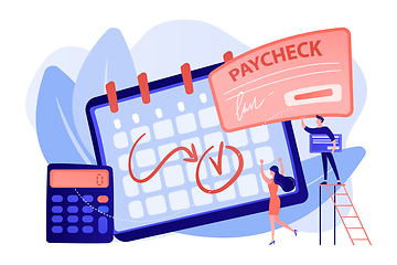 Image showing Paycheck concept vector illustration.